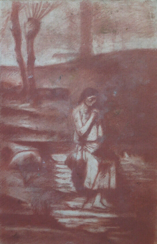 ANCIENT BLOOD DRAWING Pierre Duteurtre DUT SAINT JOHN THE BAPTIST BM53.1 C 