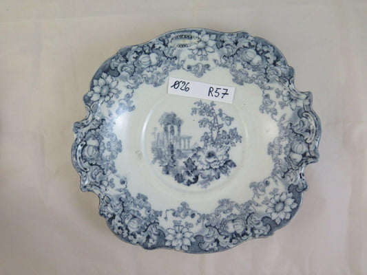 ANTICO PIATTO IN CERAMICA CENTROTAVOLA MARCHIATO CLEOPATRA CERAMIC PLATE R57 - Belbello Antiques