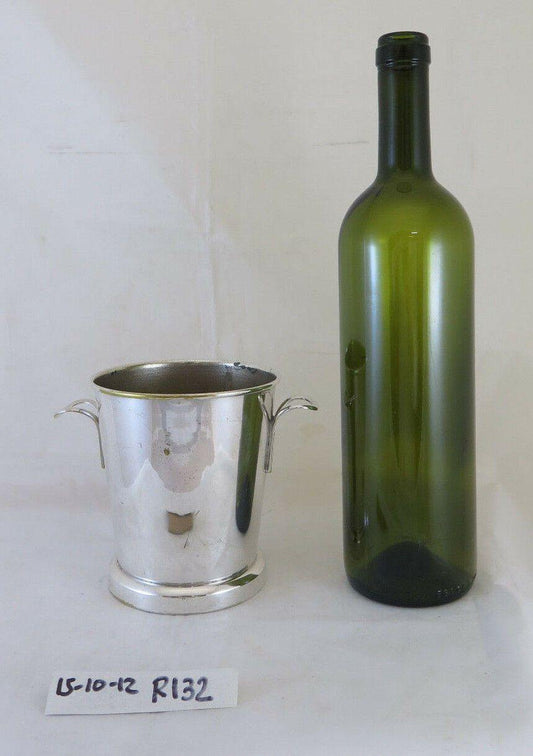 SECCHIO PER GHIACCIO DI PICCOLE DIMENSIONI VINTAGE IN METALLO ARGENTATO R132 - Belbello Antiques