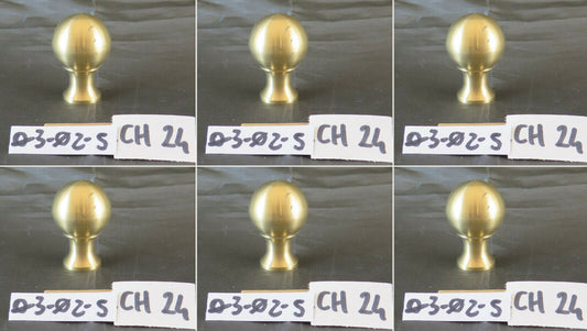 6 MANIGLIE FREGIO A POMELLO IN OTTONE ARTIGIANALE POMOLO POMOLI h 5cm CH24