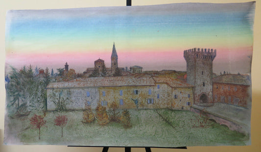 VIEW OF PIUMAZZO DI CASTELFRANCO EMILIA IN SPRING LANDSCAPE 90'S P33.1