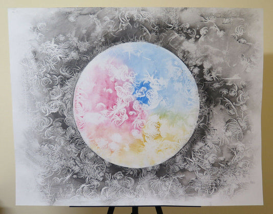 MODERN ABSTRACT PAINTING PAINTED IN MIXED TECHNIQUE BY THE PAINTER G. PANCALDI P33.1