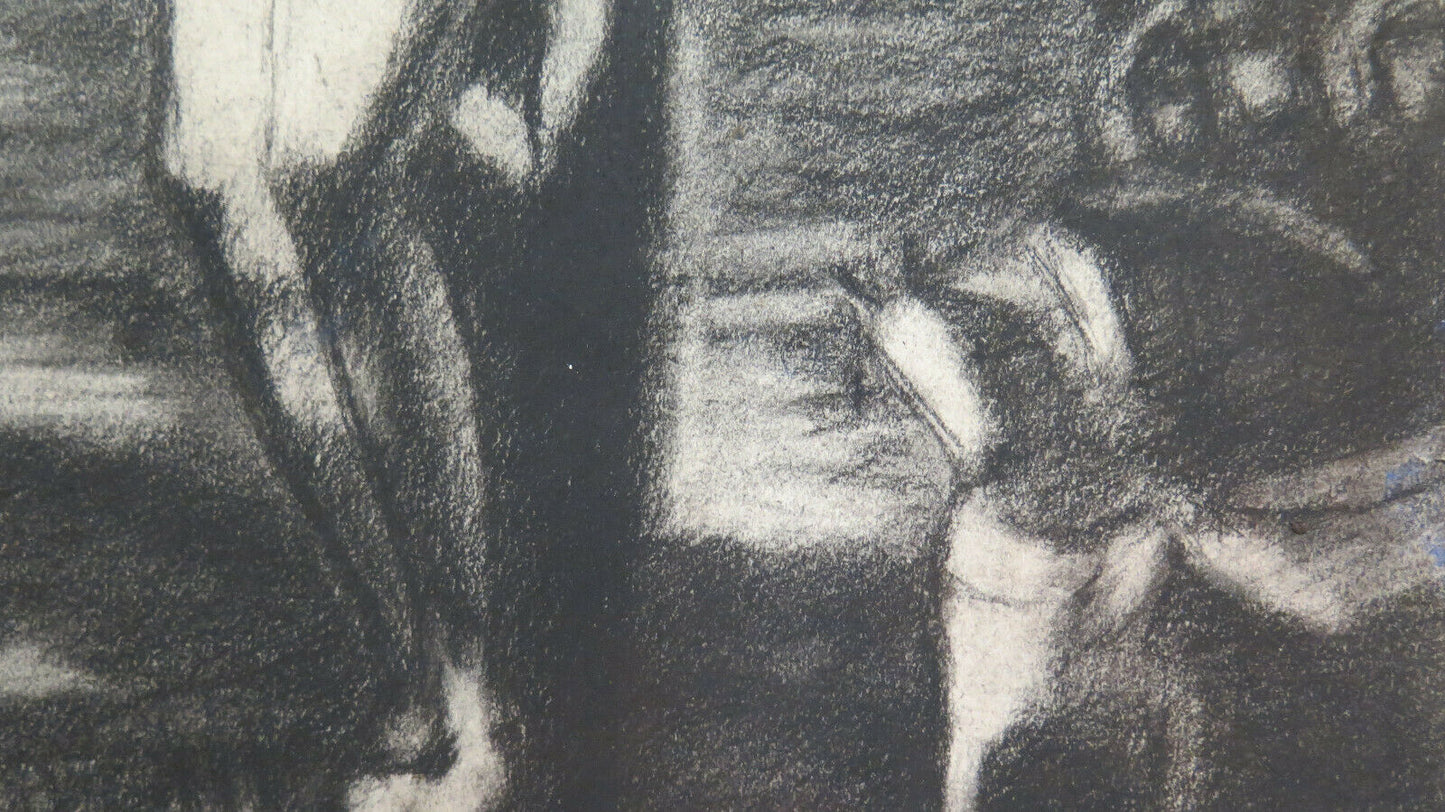 CRUCIFIXION OF JESUS ​​CHRIST ANTIQUE PAINTING ARTIST Pierre Duteurtre DUT BM53.1 c 