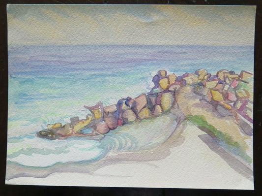 QUADRO DIPINTO AD ACQUERELLO SU CARTA OPERA DEL PITTORE G. PANCALDI MODENA P14