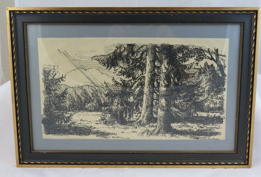 STAMPA ANTICA DANIMARCA PRIMO 900 FIRMATA IB ANDERSEN VINTAGE PRINT DENMARK R103 - Belbello Antiques