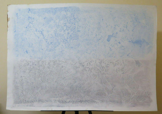 100x70 cm QUADRO ASTRATTO DIPINTO CON TECNICA DEL GELO VINTAGE ANNI 80 P33.4 - Belbello Antiques