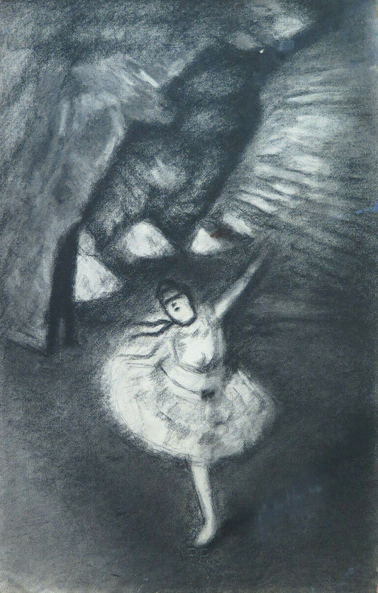 ANTIQUE DRAWING Pierre Eugène Duteurtre DUT INSPIRED ETOILE DEGAS Ballet BM53.1 b