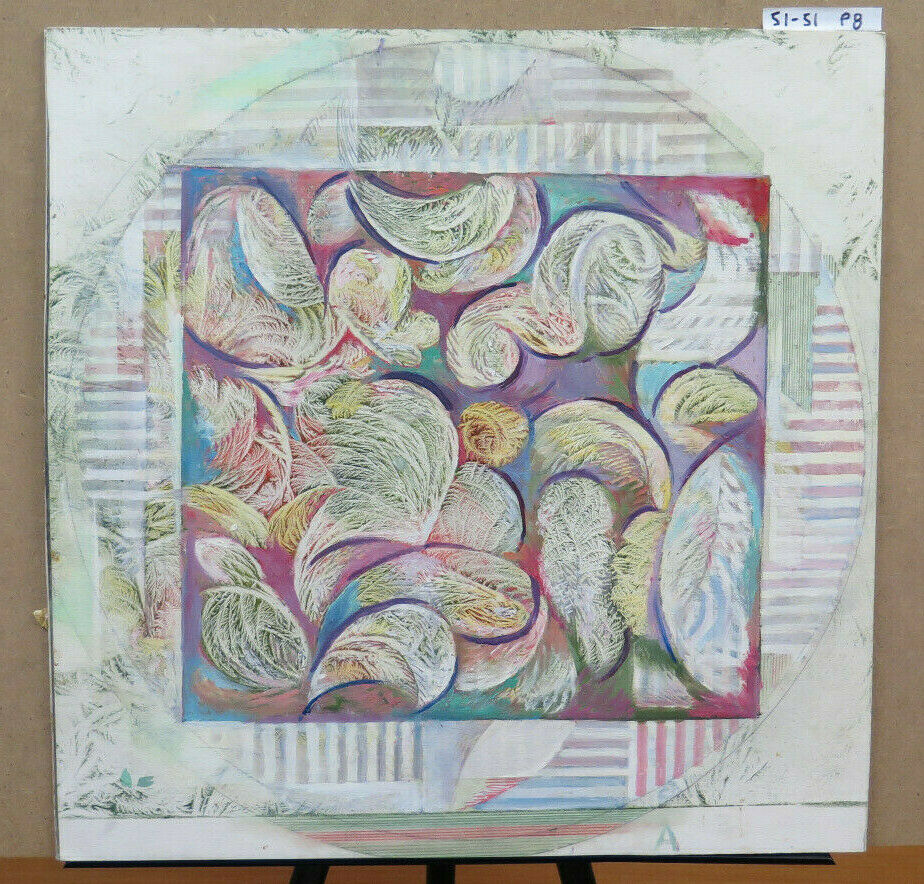 MODERN ABSTRACT VINTAGE PAINTING WATERCOLOR PAINTING WITH FROST TECHNIQUE P8