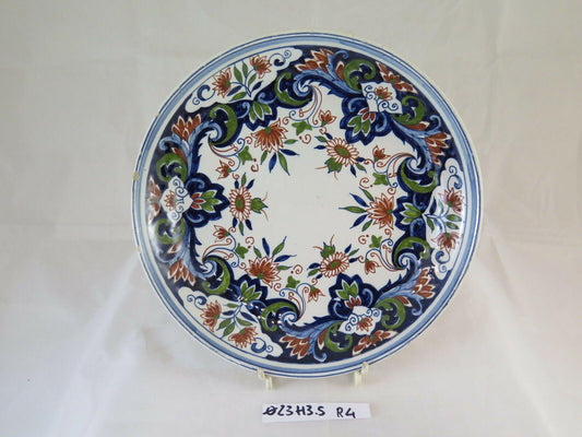 ANTICO PIATTO IN CERAMICA DIPINTA A MANO MAKKUM 892 CERAMICS VINTAGE PLATE  R4 - Belbello Antiques