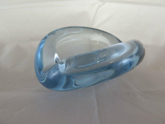 PORTACENERE IN VETRO HOLMEGAARD DENMARK 1959 VINTAGE ORIGINALE DANIMARCA R37 - Belbello Antiques