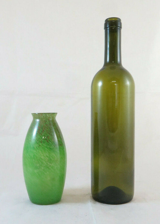 VASO ANTICO DI VETRO OPALINO MULUTY FRANCIA ART DECO DECÒ VASETTO PER FIORI BM35 - Belbello Antiques