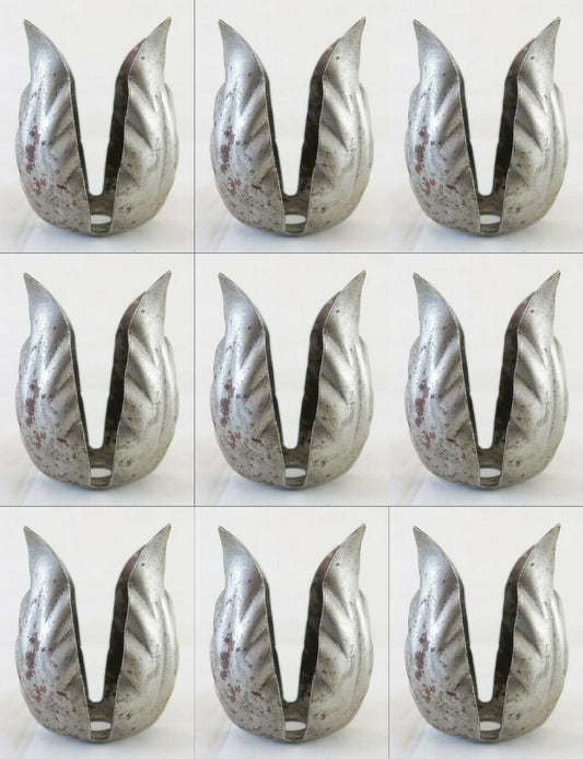 9 FREGI DI METALLO VINTAGE CANDELIERE CANDELABRO APPLIQUE LUCI FIAMME CH31 - Belbello Antiques