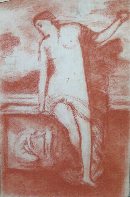 ANCIENT NUDE BLOOD DRAWING NEOCLASSIC STYLE Pierre Duteurtre DUT BM53.1 