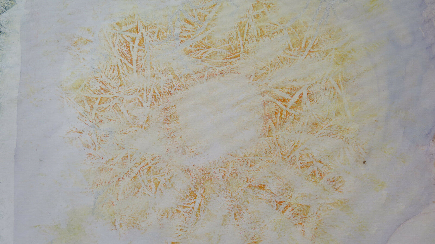 MODERN VINTAGE PAINTING OF FEMALE NUDE PAINTED WITH EXPERIMENTAL TECHNIQUE P33.8