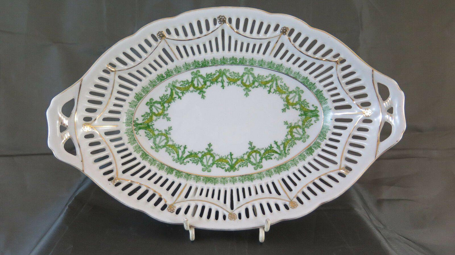 CENTROTAVOLA FRUTTIERA IN PORCELLANA VINTAGE META' 900 CIOTOLA COPPA R120 - Belbello Antiques