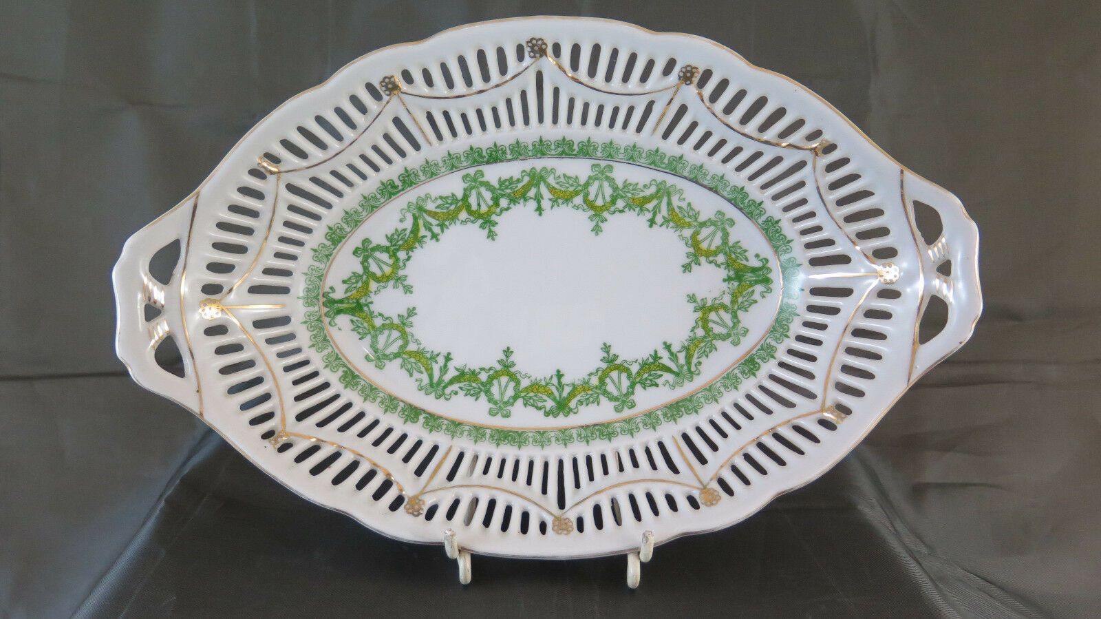 CENTROTAVOLA FRUTTIERA IN PORCELLANA VINTAGE META' 900 CIOTOLA COPPA R120 - Belbello Antiques