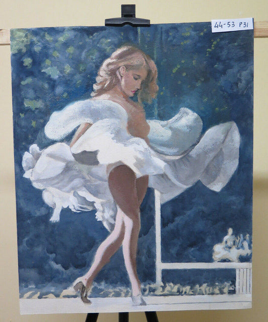 MODERN PAINTING FROM THE SIXTY'S FEMALE PORTRAIT PAINTED IN WATERCOLOR P31