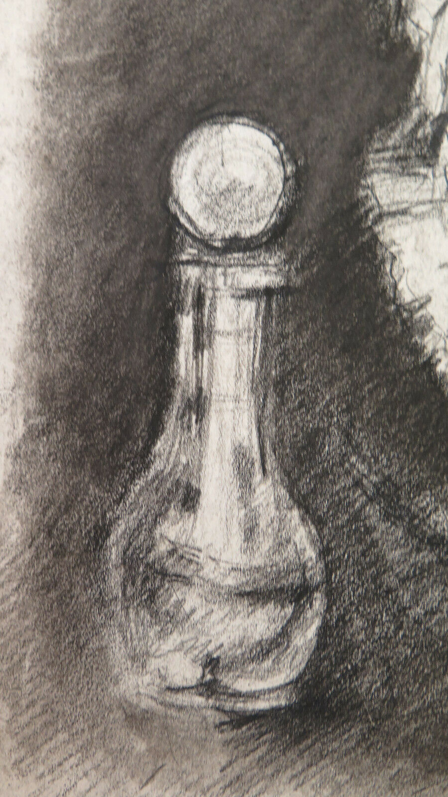 ANTIQUE DRAWING PORTRAIT OF AN ELDERLY LADY LANDSCAPE Pierre Duteurtre DUT BM53.1 