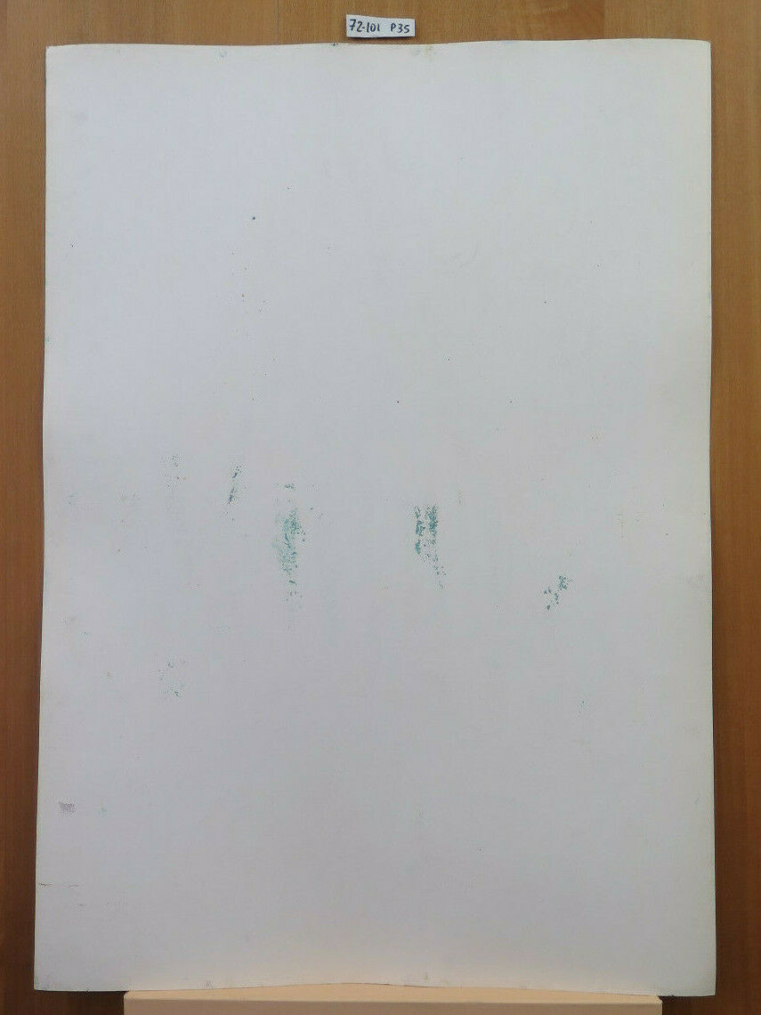 OLD PAINTING WATERCOLOR PAINTING FROZEN NUDE WOMAN PORTRAIT VINTAGE P35