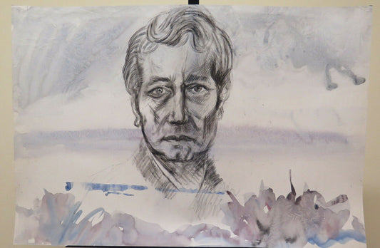 MODERN PAINTING FROM THE SEVENTIES SELF-PORTRAIT OF THE PAINTER GAETANO PANCALDI P31