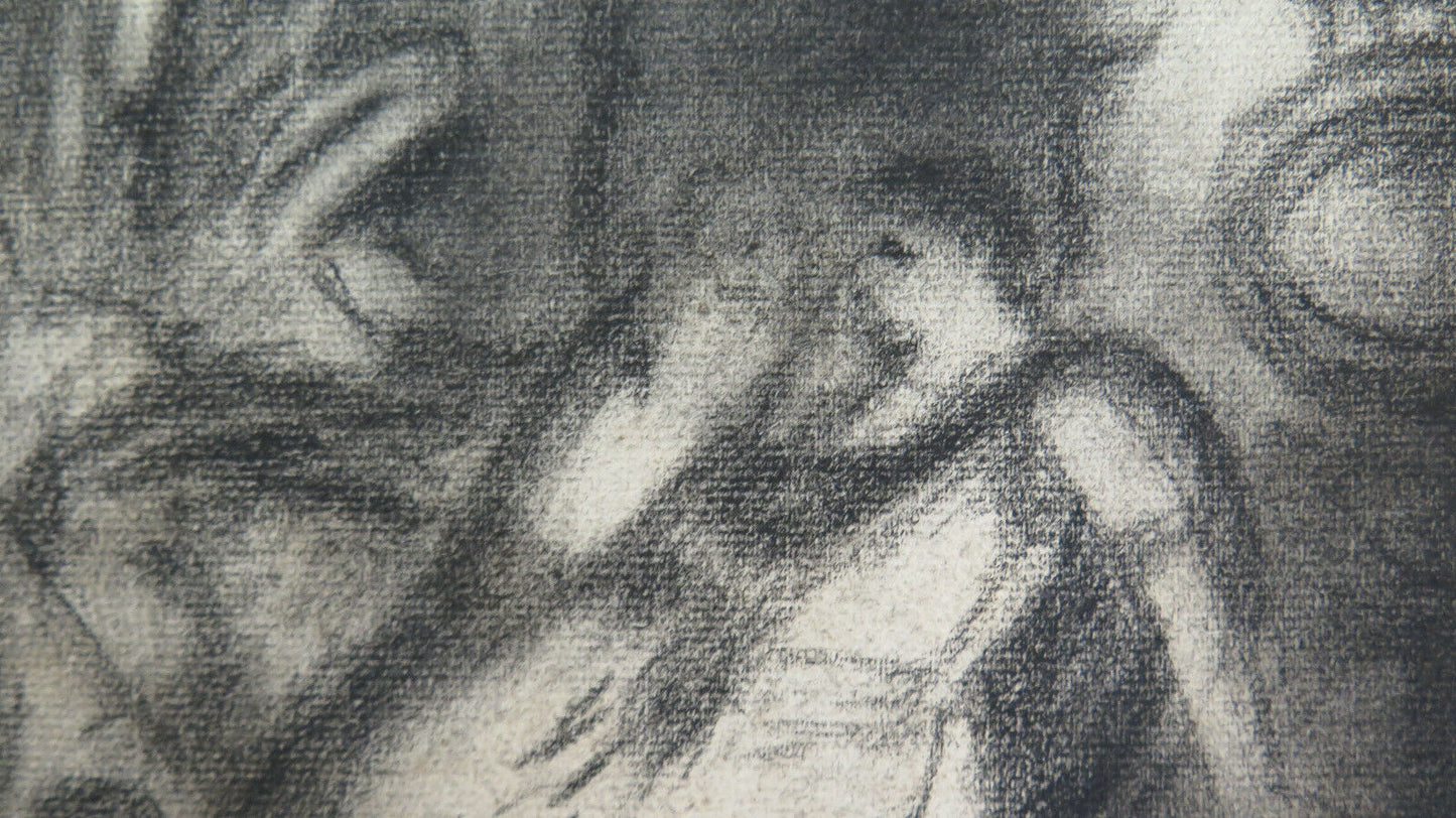 GRANDE DISEGNO ANTICO DA AFFRESCO ARTISTA FRANCESE Pierre Duteurtre DUT BM53.1