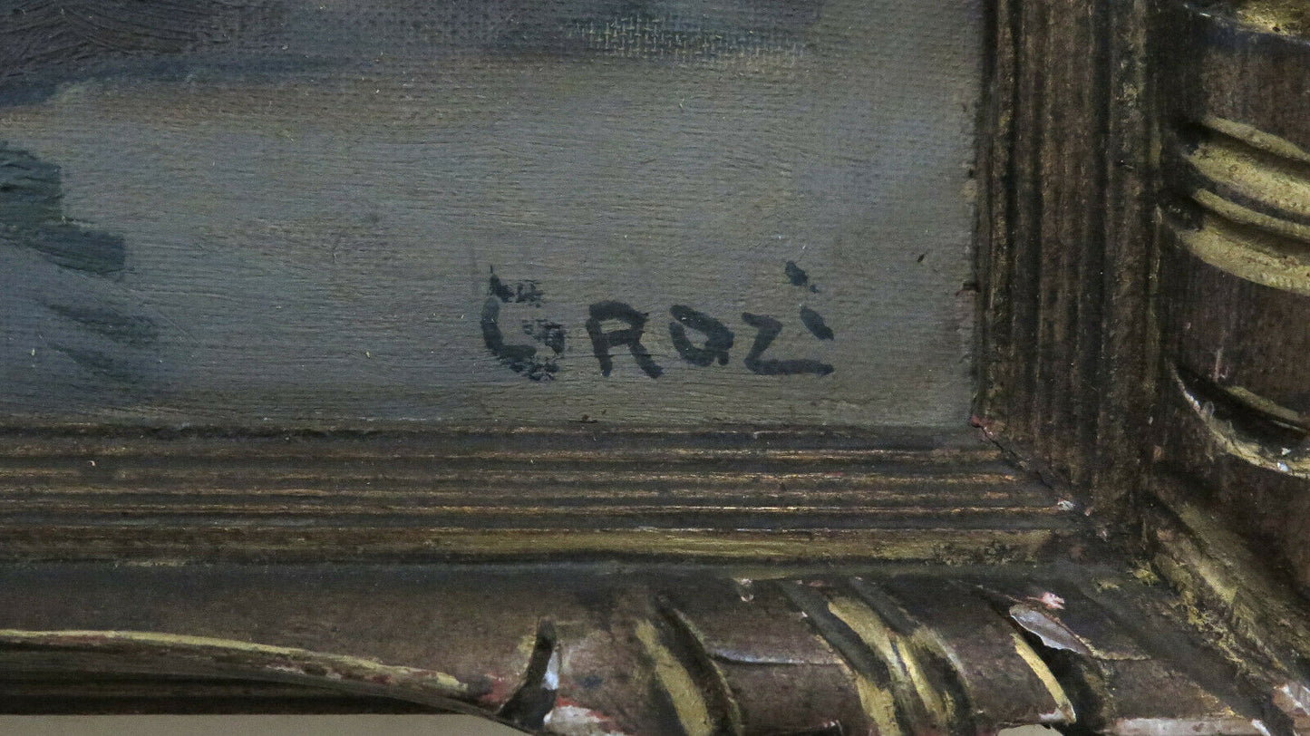 Louis Alexandre MARTINAGE detto GROZI QUADRO ANTICO NATURA MORTA OLIO TELA BM40