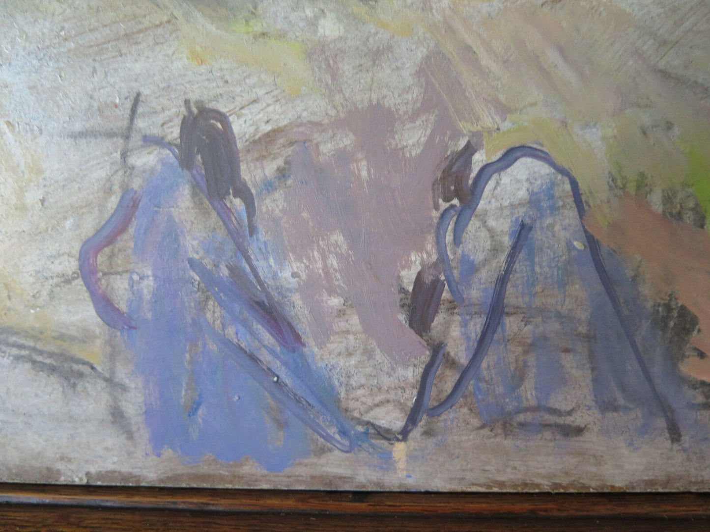 PAESAGGIO DI CAMPAGNA QUADRO ANTICO DIPINTO AD OLIO SU TAVOLA ORIGINALE p8