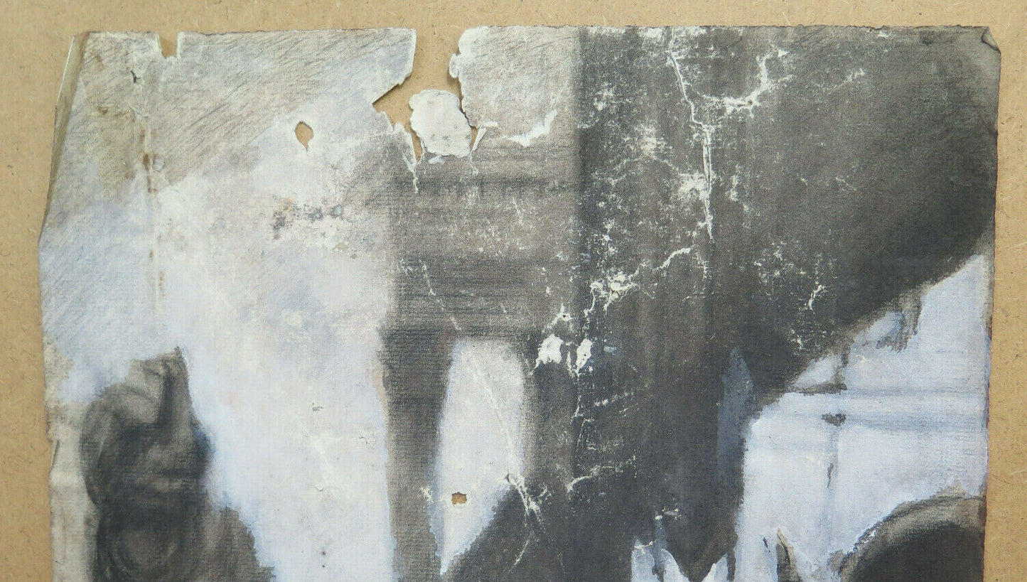 ANTIQUE DRAWING BY Pierre Duteurtre DUT NEOCLASSIC STYLE HORSE FIGURE BM53.1 