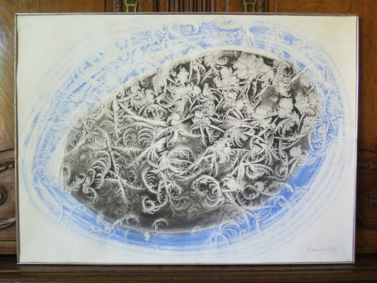 DIPINTO VINTAGE ANNI SESSANTA ASTRATTO TECNICA DEL GELO ORIGINALE FIRMATO p15