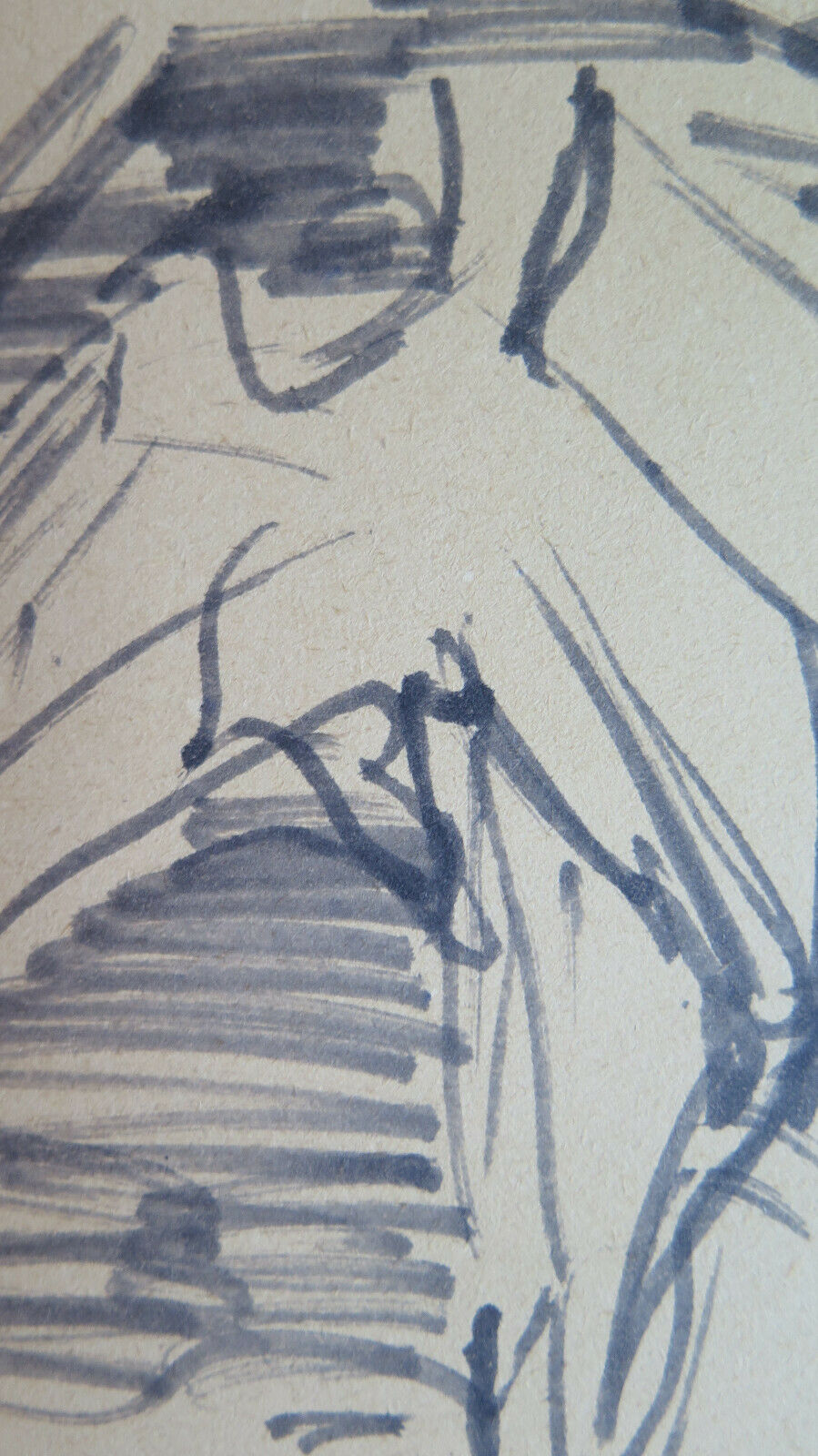 FRAMEWORK DRAWING SKETCH ON STUDIO PAPER MALE FIGURE FROM THE 1950S PORTRAIT P28.7