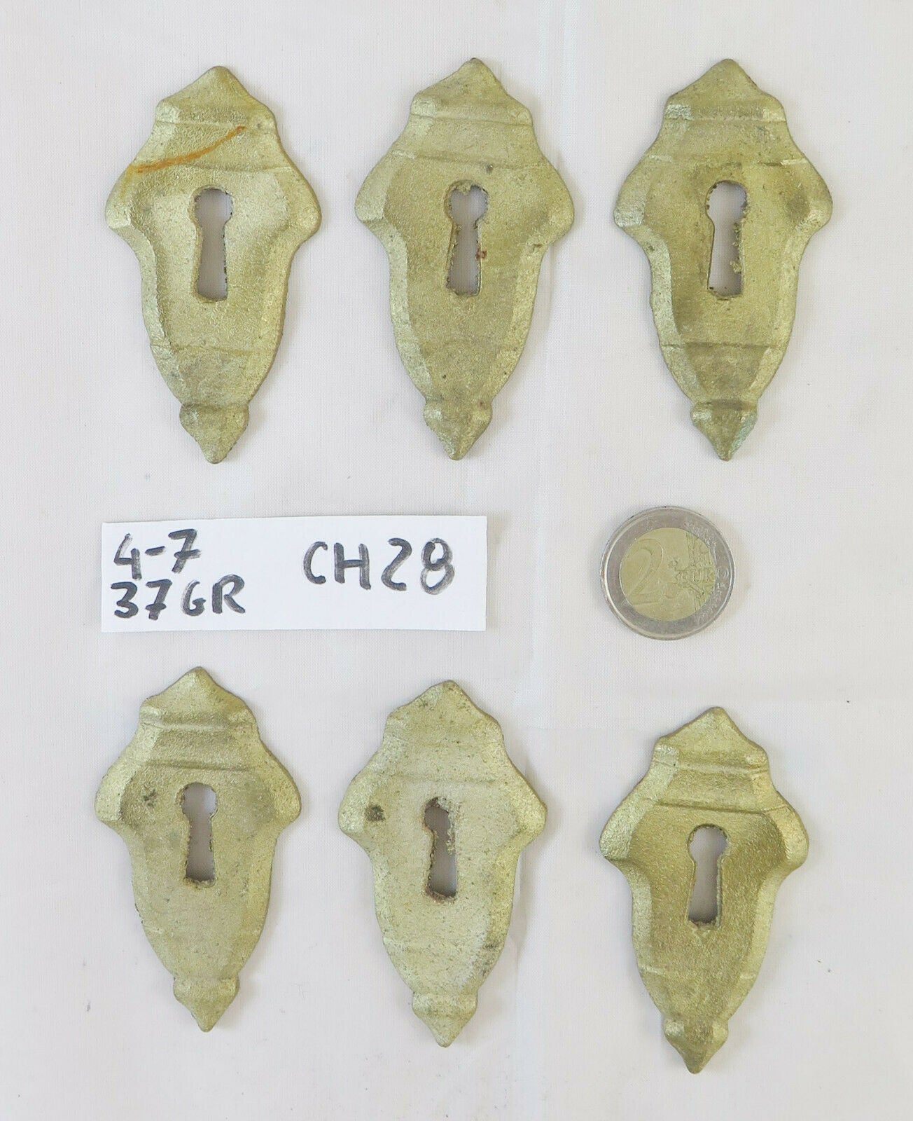 10 Copri Buco Serratura Per Mobili - In Lega Di Zinco, 2x1 Cm, Decorativi E Protettivi, Per Ante E Cassetti - Foto 8