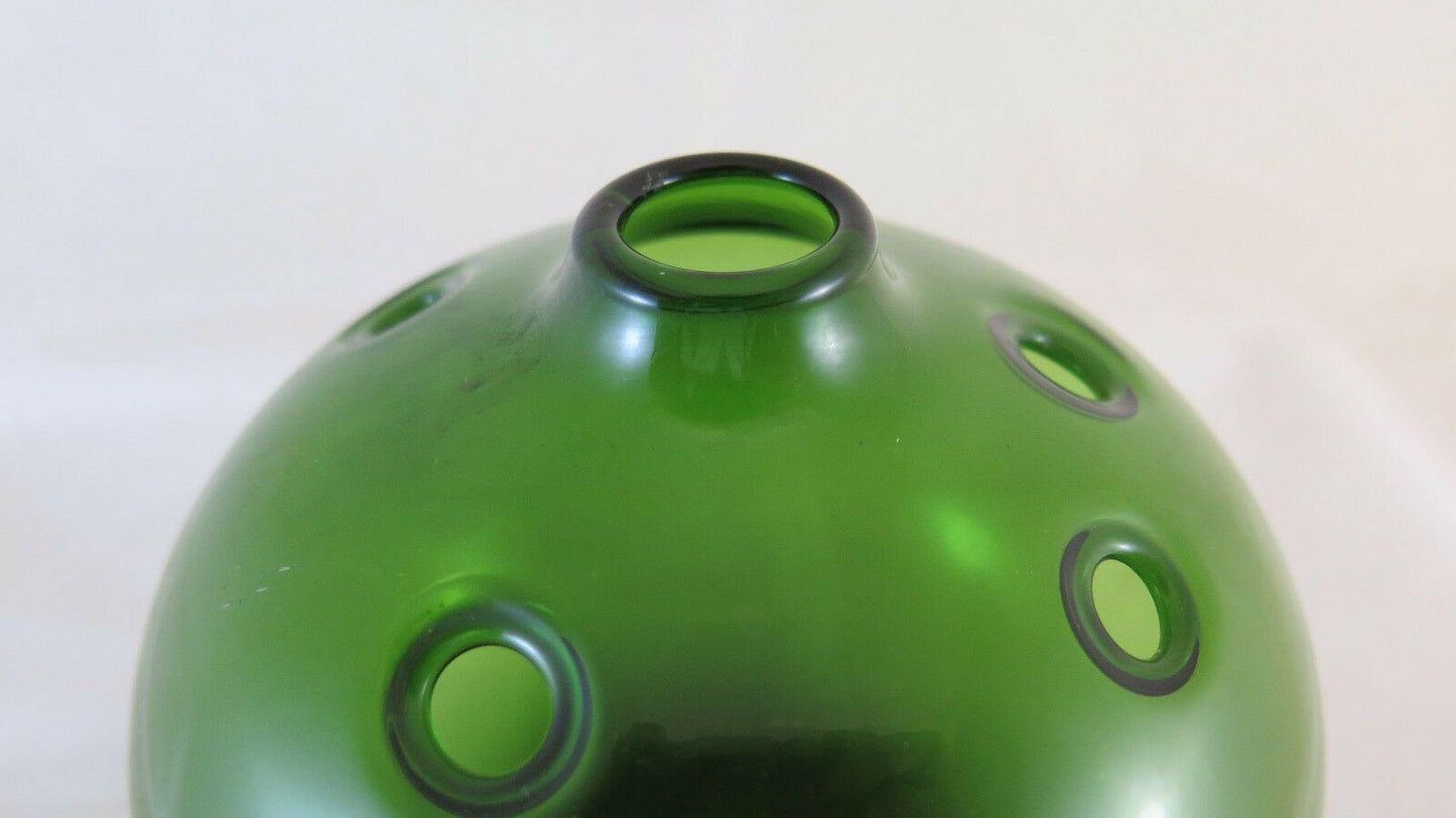 DUE VASI VETRO DESIGN VINTAGE HOLMEGAARD HULEVASE VASE BY MICHAEL BANG R122 - Belbello Antiques