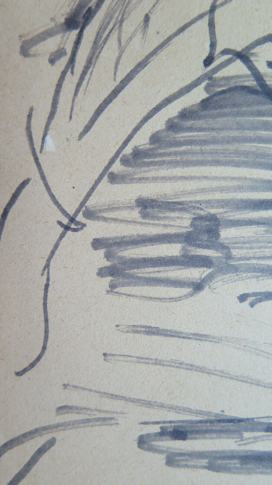 FRAMEWORK DRAWING SKETCH ON STUDIO PAPER MALE FIGURE FROM THE 1950S PORTRAIT P28.7