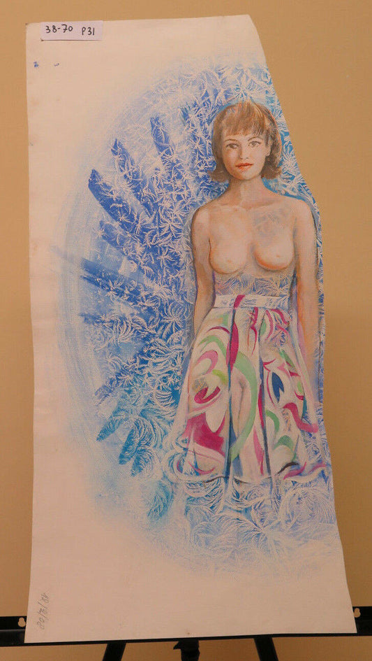 DIPINTO MODERNO NUDO FEMMINILE FRAMMENTO DI UN QUADRO DEL PITTORE PANCALDI P31