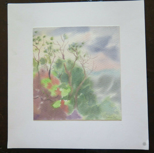 VIEW OF THE OLD TOWN WATERCOLOR PAINTING BY THE PAINTER G. PANCALDI P14