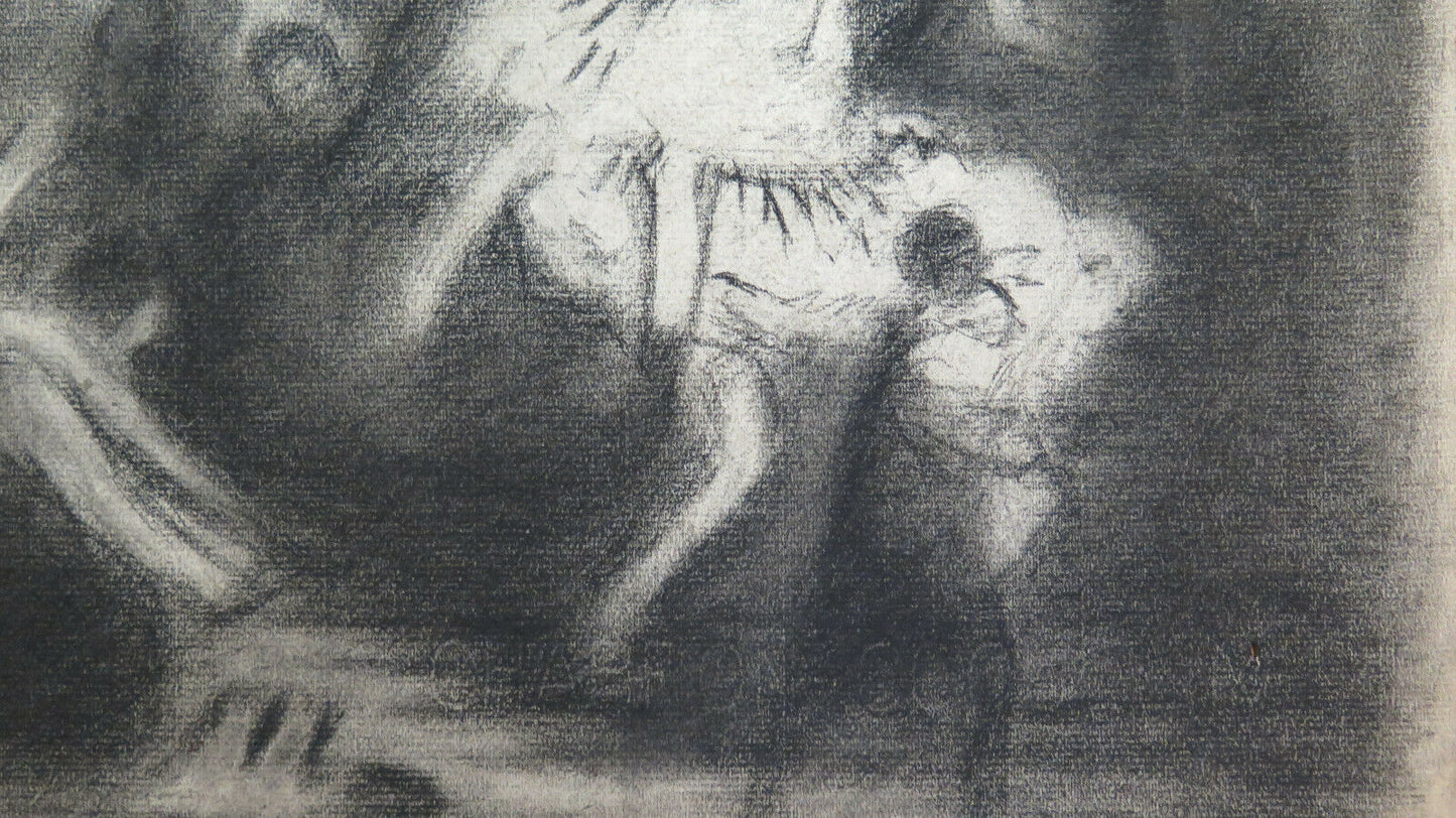 GRANDE DISEGNO ANTICO DA AFFRESCO ARTISTA FRANCESE Pierre Duteurtre DUT BM53.1