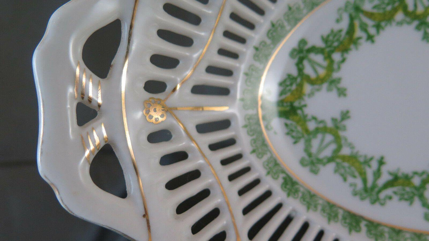 CENTROTAVOLA FRUTTIERA IN PORCELLANA VINTAGE META' 900 CIOTOLA COPPA R120 - Belbello Antiques