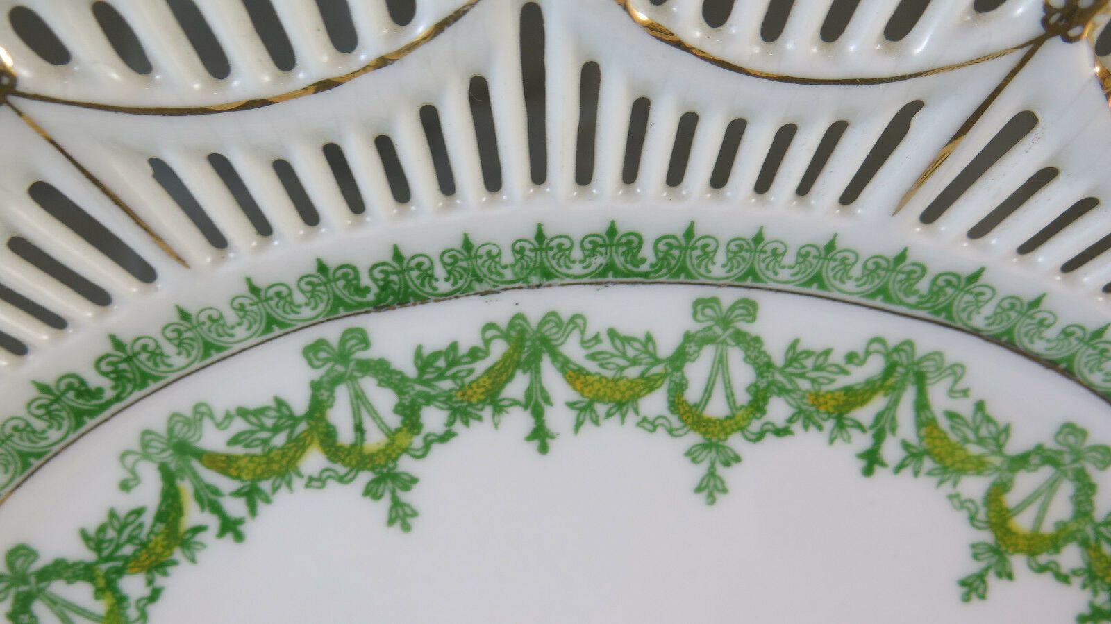 CENTROTAVOLA FRUTTIERA IN PORCELLANA VINTAGE META' 900 CIOTOLA COPPA R120 - Belbello Antiques