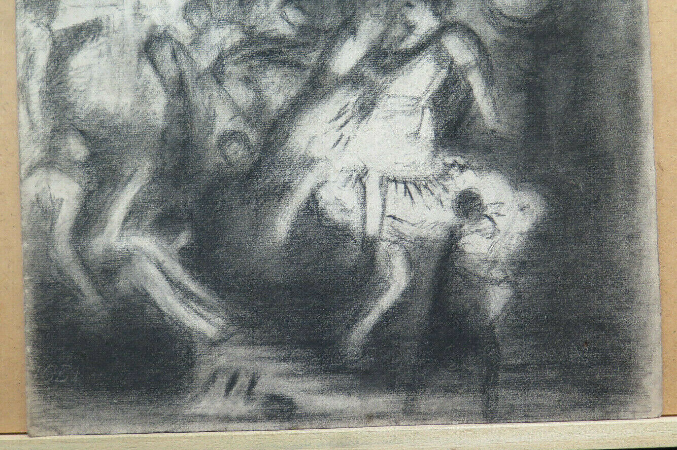 GRANDE DISEGNO ANTICO DA AFFRESCO ARTISTA FRANCESE Pierre Duteurtre DUT BM53.1