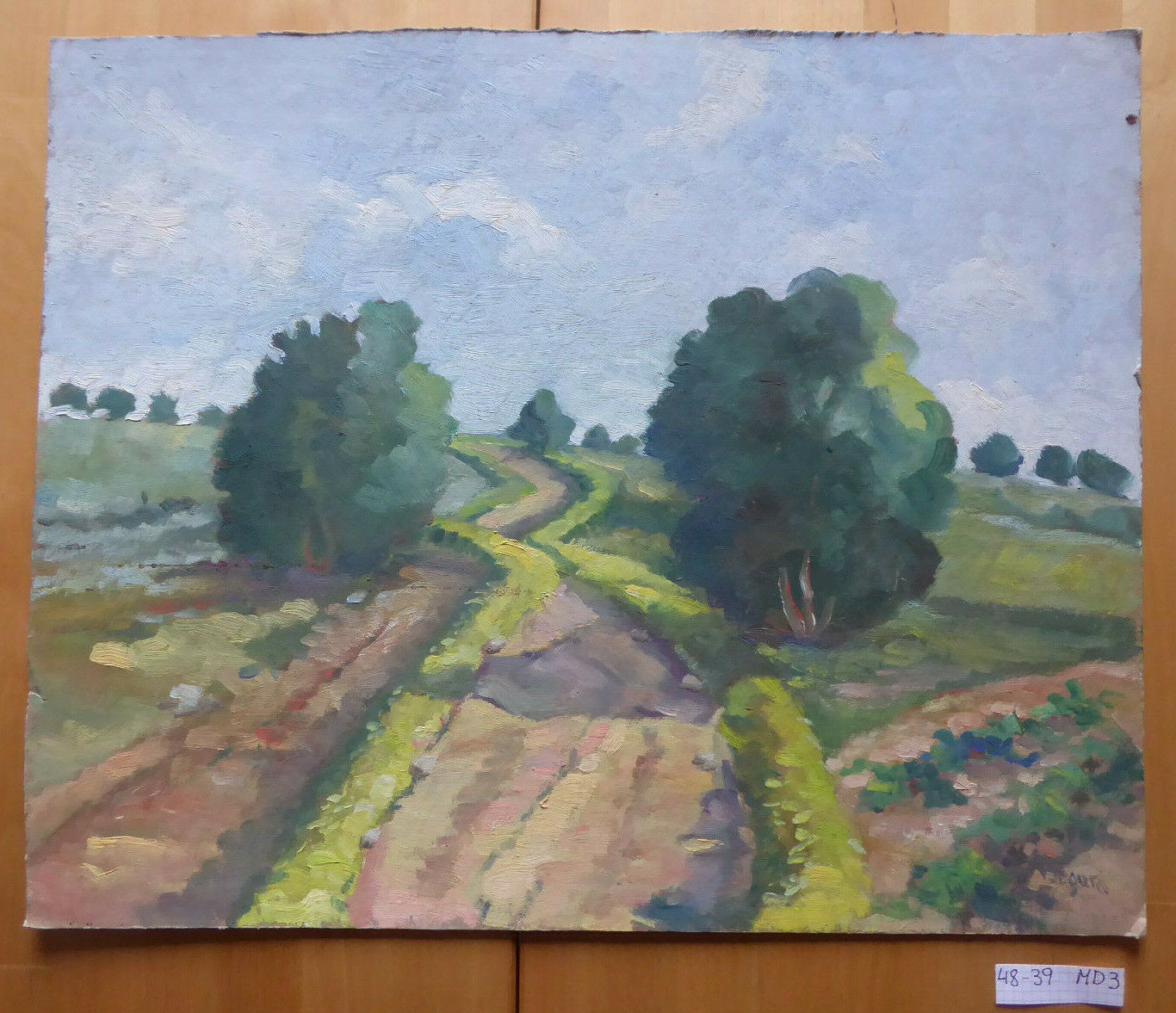 QUADRO AD OLIO VECCHIO PAESAGGIO SPAGNA FIRMATO VICENTE SEGURA (1930-2015) MD3