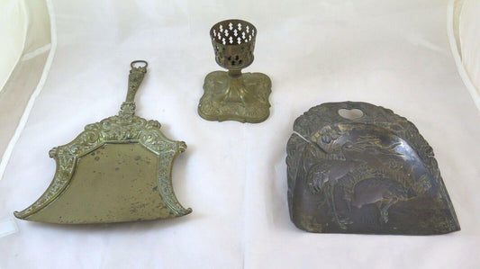 OGGETTI TAVOLA ANTICO STILE LIBERTY ART NOUVEAU PALETTA BRICIOLE CANDELIERE GR6 - Belbello Antiques