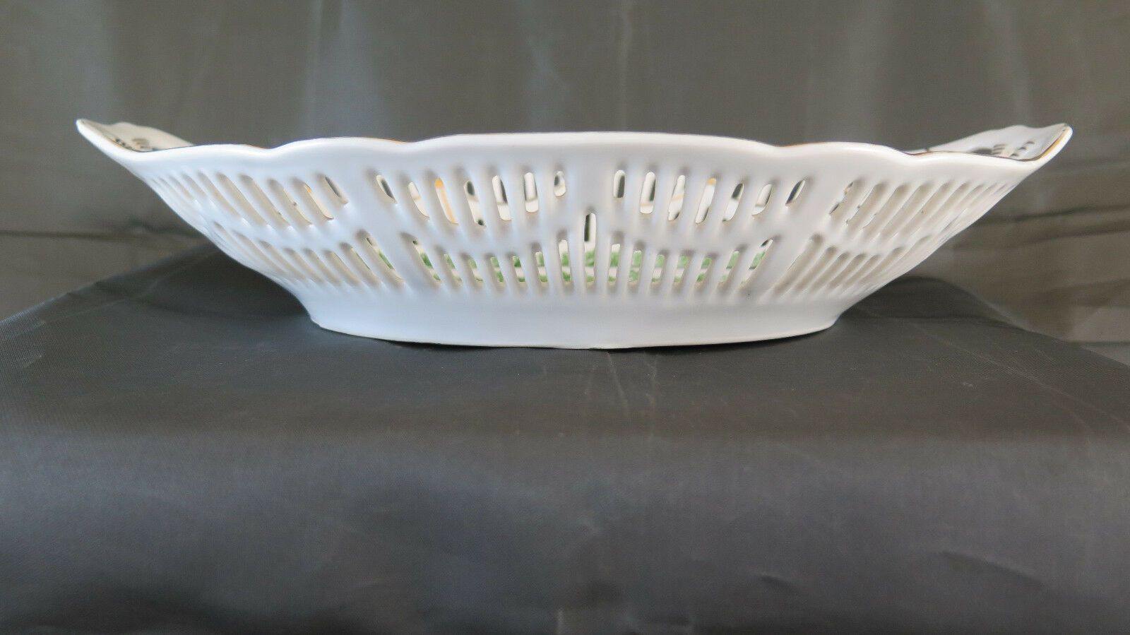 CENTROTAVOLA FRUTTIERA IN PORCELLANA VINTAGE META' 900 CIOTOLA COPPA R120 - Belbello Antiques