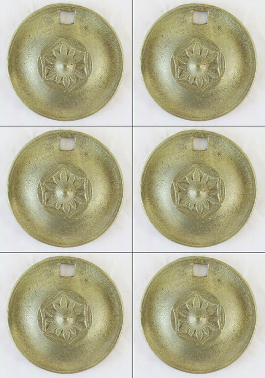 6 MANIGLIE PER MOBILI ANTICHI IN BRONZO MEDAGLIONE FERRAMENTA ACCESSORI CH29 - Belbello Antiques