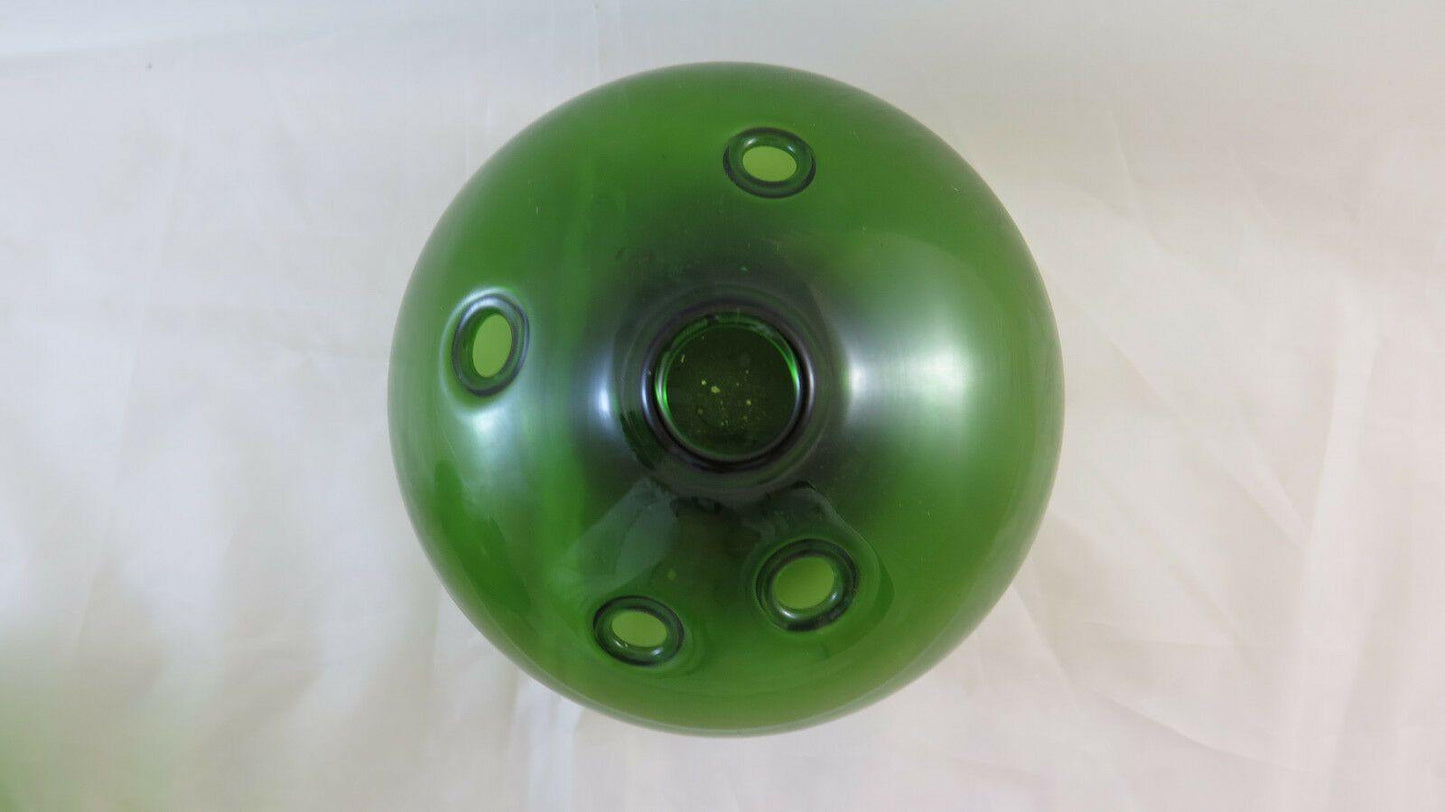 DUE VASI VETRO DESIGN VINTAGE HOLMEGAARD HULEVASE VASE BY MICHAEL BANG R122 - Belbello Antiques