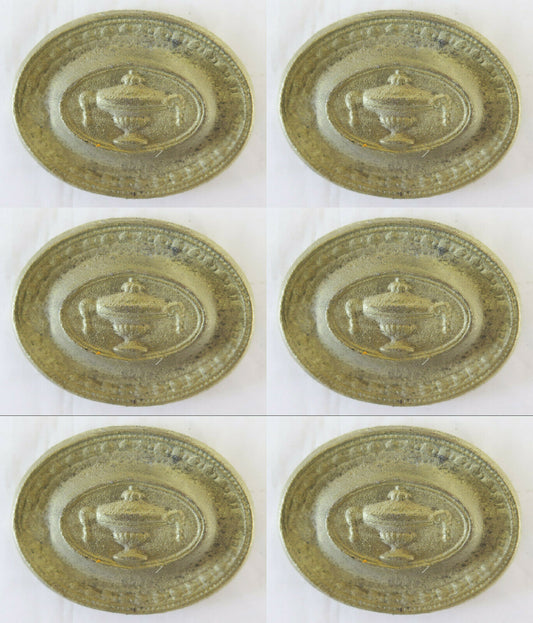 6 MEDAGLIONI FREGI DI BRONZO DORATO DECORAZIONE Molti pezzi disponibili CH29 - Belbello Antiques