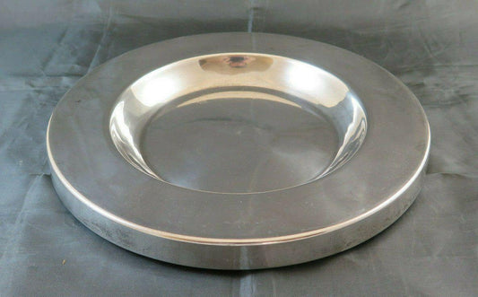 GRANDE FRUTTIERA PIATTO CENTROTAVOLA VINTAGE SILVERPLATE METALLO BM29 - Belbello Antiques