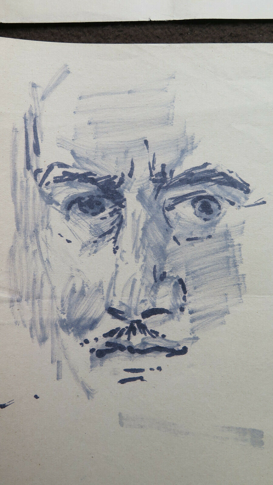 TWO OLD SKETCH DRAWINGS WITH MALE FIGURES HUMAN FACES WORK PAINTER P28.8