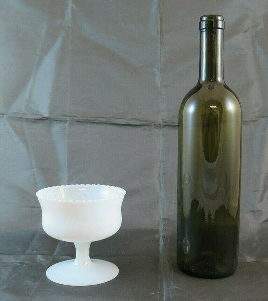 PICCOLO CALICE IN VETRO OPALINO VINTAGE VASO VASETTO DA COLLEZIONE VETRO BM13 - Belbello Antiques