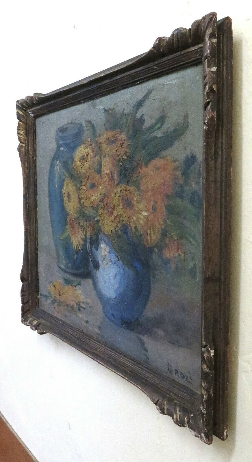 Louis Alexandre MARTINAGE detto GROZI QUADRO ANTICO NATURA MORTA OLIO TELA BM40