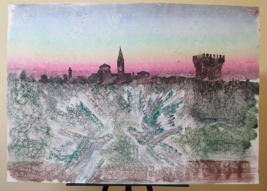 VIEW OF PIUMAZZO DI CASTELFRANCO EMILIA WORK BY MAESTRO PANCALDI P33.1